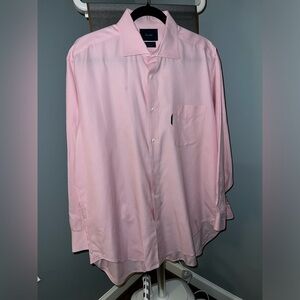 Faconnable Pink Subtle Herringbone Dress Shirt